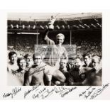 An England 1966 World Cup signed photograph, 10 by 12in.