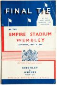 Rugby League Challenge Cup Final programme Keighley v Widnes played at Wembley Stadium 8th May 1937,