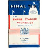 Rugby League Challenge Cup Final programme Keighley v Widnes played at Wembley Stadium 8th May 1937,