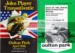 1976 multi-signed Transatlantic Challenge Oulton Park programme,