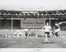 Geoff Hurst signed 1966 World Cup Final limited edition b&w photographic print,