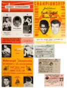 Three Brian Curvis boxing programmes complete with rare admittance tickets, v Johnny Cooke 28.7.