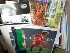 Large archive of sporting memorabilia auction catalogues late 1980s onwards, Sotheby's, Christie's,