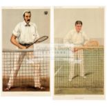 Two Vanity Fair prints of the lawn tennis players Michael Michailovitch and "Laurie" Doherty,