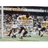 Jairzinho signed Brazil v Italy 1970 World Cup Final colour photograph, 12 by 16in.