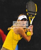 A group of seven photographs signed by tennis players, comprising: Caroline Wozniacki,