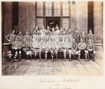 A photograph of the Sandringham and Woolwich military academy rugby teams who contested a draw in