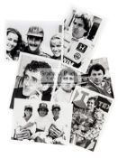 A group of 18 press photographs featuring the F1 drivers Alain Prost,