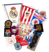 Eight cloth football blazer/shirt badges,