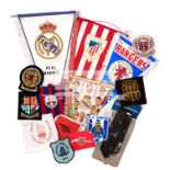 Eight cloth football blazer/shirt badges,