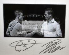 Darren Baker original pencil drawing of Cristiano Ronaldo and Gareth Bale,