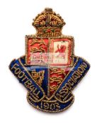 Football Association badge issued to Councillor William Tiffin for the Bury v Derby County 1903 F.A.