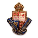 Football Association badge issued to Councillor William Tiffin for the Bury v Derby County 1903 F.A.