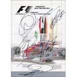 2000 Hungarian GP programme signed by Michael Schumacher, Mika Hakkinen and others,