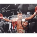 Mike Tyson signed large colour photograph, 16 by 20in.