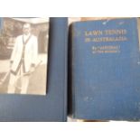 Two scarce early Australian books, Lawn Tennis in Australia, by "Austral", publisher Edwards,