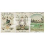 Two illustrated Victorian sheet music covers featuring cricket songs,