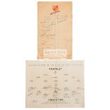 Charlton Athletic autographed 1947 F.A. Cup Final memorabilia, comprising a F.A.