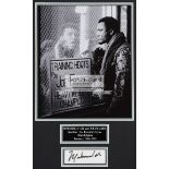 Muhammad Ali signed photographic display relating to the Championship fight v Joe Frazier in 1971,