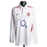 Jonny Wilkinson signed England replica 2003 Grand Slam season rugby shirt,