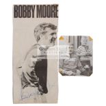 Bobby Moore signed magazine photograph, b&w of Moore in West Ham kit,