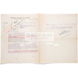 A Jules Rimet signed typescript letter on Federation Francaise de Football headed paper dated 16th