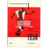 Rare 1954 World Cup tournament programme, German language, red, 32 pages,