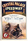 Crystal Palace speedway programme from the first season in 1928, the Tenth Meeting,