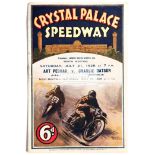 Crystal Palace speedway programme from the first season in 1928, the Tenth Meeting,