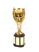 A good quality and heavy full-size replica of the Jules Rimet Trophy,
