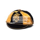 Auckland [New Zealand] Rugby Football Union representative cap 1916, black & gold quartered,