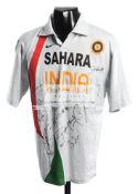 Team-signed India ODI cricket shirt from the Tour of Sri Lanka in 2006,