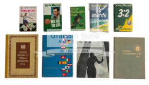 A collection of nine books all relating to the 1954 World Cup,