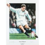 Jonny Wilkinson signed limited edition print, signed in pencil to the lower margin,