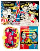 A collection of 84 boxing programmes dating from the late 1940s and 1950s, 36 from the 40s,