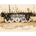 A collection of 13 press photographs from Chelsea's Tour to Argentina in May 1929,