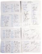 A collection of 1991 Rugby World Cup autographs,