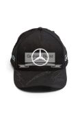 Lewis Hamilton, Valtteri Bottas and Niki Lauda signed AMG Petronas 2017 F1 black cap,