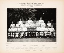 An official photograph of the Football Association Touring Team to South Africa & Rhodesias 1956,