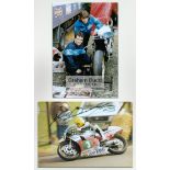 Joey Dunlop signed Ulster Grand Prix photo and other event ephemera,