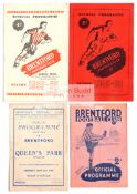 A collection of 71 Brentford FC home programmes 1947 to 1965, 16 x 1947-48, 21 x 48-49, 15 x 49-50,