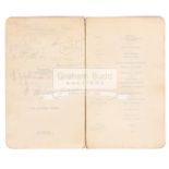 Autographed London 1908 Olympic Games banquet menu, to competitors and officials,