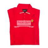 Sebastion Vettel and Kimi Raikkonen signed Ferrari team shirt,