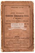 John Wisden's Cricketers' Almanack for 1884, original paper wrappers,