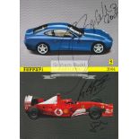 Michael Schumacher, Rubens Barrichello, Jean Todt signed 2004 'La Ferrari' cover,