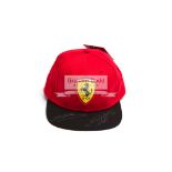 Sebastion Vettel and Kimi Raikkonen signed Ferrari cap,