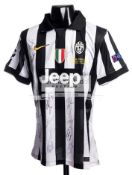 Team-signed Andrea Pirlo black & white striped Juventus No.