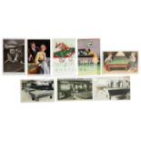 Collection of 62 postcards featuring billiards, snooker & pool, including halls & clubs, tables,