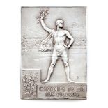 Paris 1900 Olympic Games winner's medal plaque, designed by F.