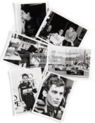 A group of 18 press photographs featuring Ayrton Senna, all 5 by 7in.